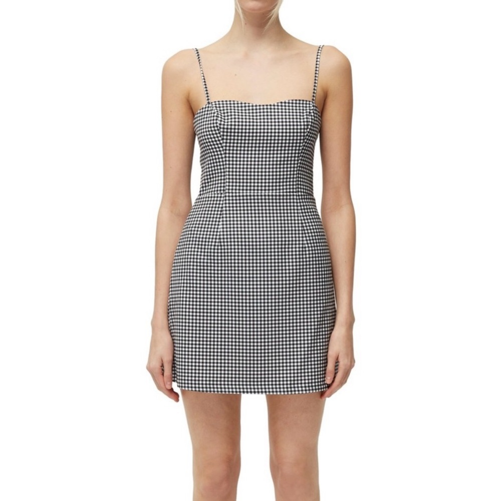 French Connection Whisper Light Gingham Tie Back Dress